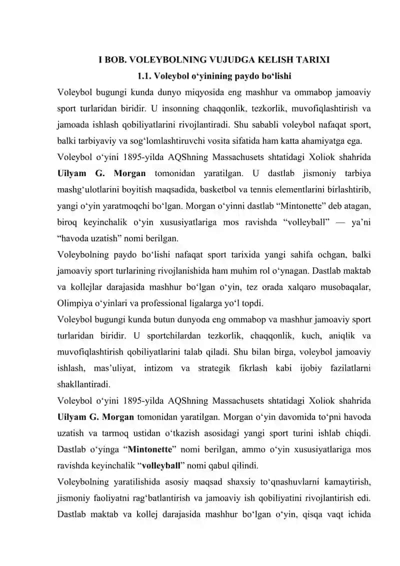 Voleybolning vujudga kelishi va rivojlanish tarixi 4