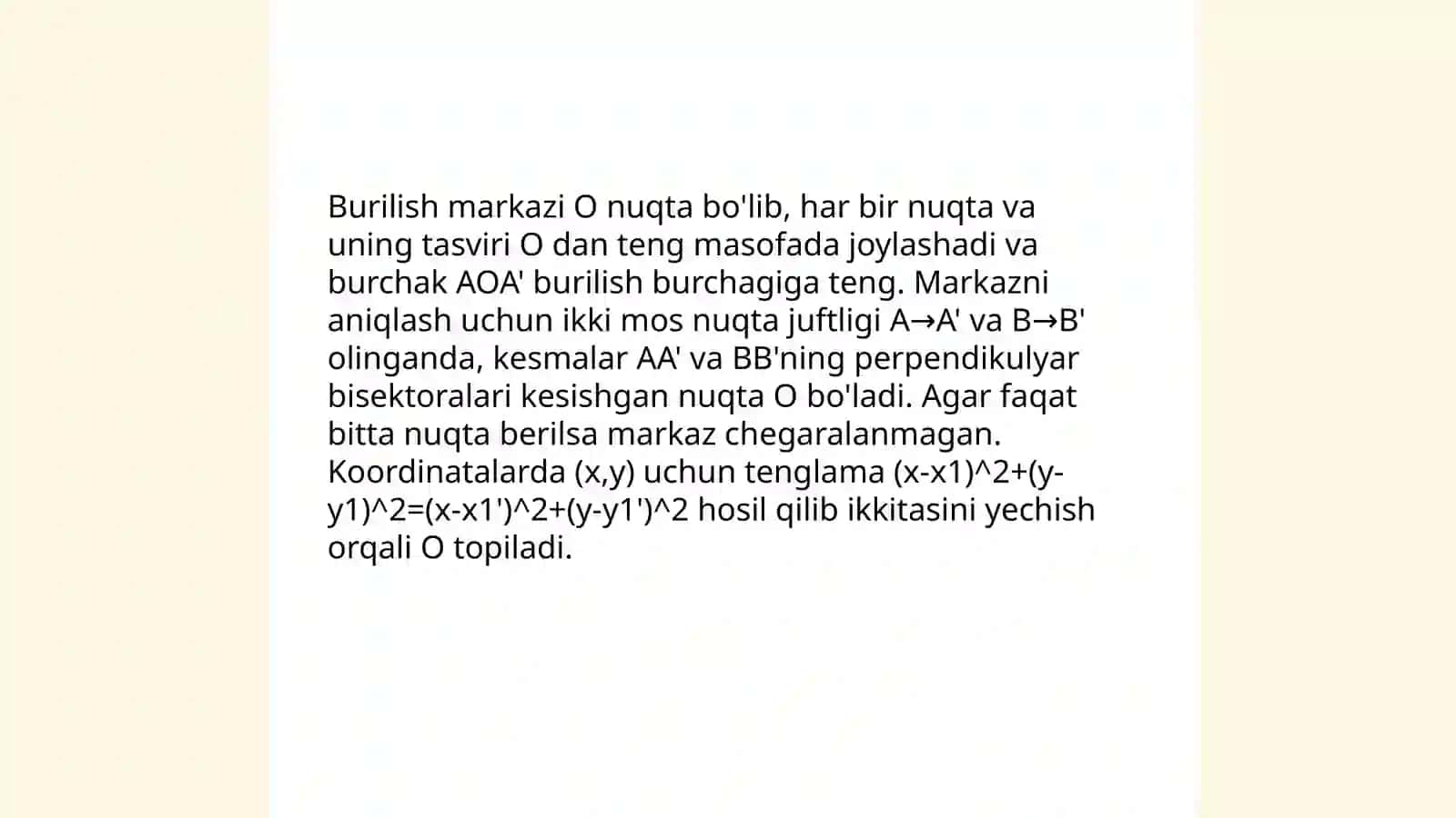 Shakllarni burish. Burchak simmetriyasi 4