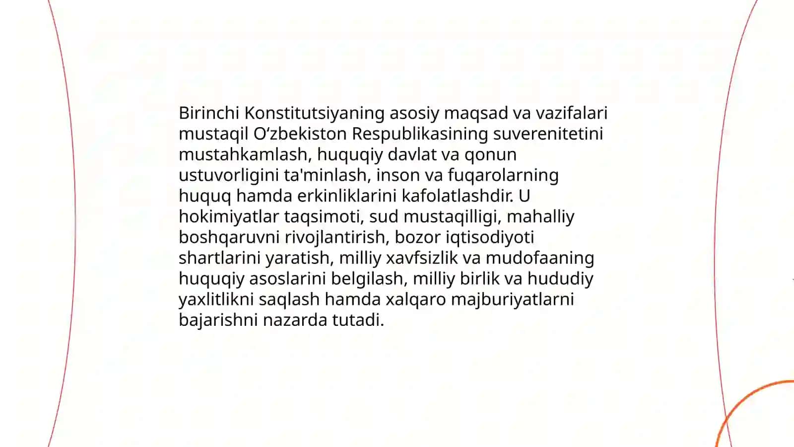 Mustaqil O‘zbekiston Respublikasi Birinchi Konstitutsiyasi va uning o‘ziga xos jihatlari 4