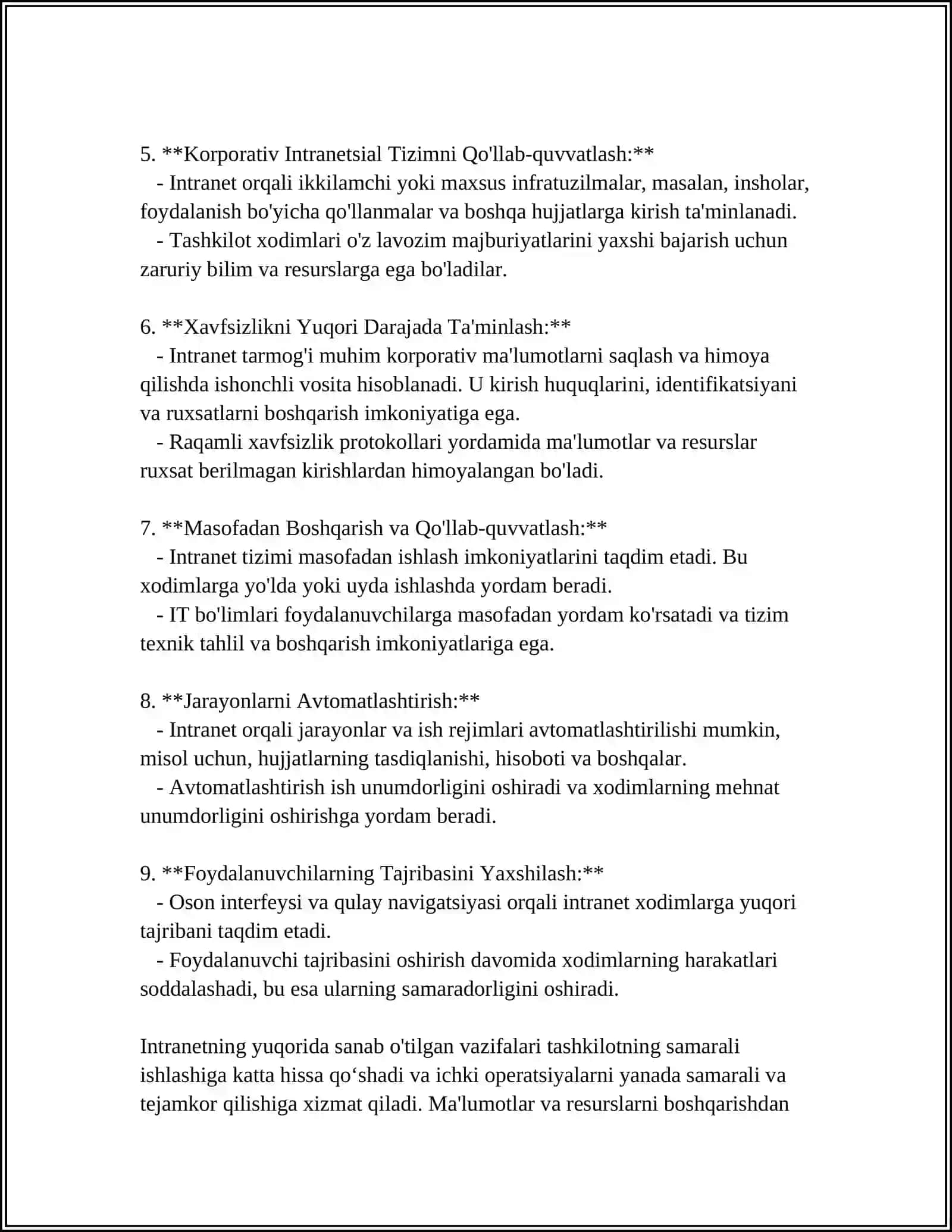 INTRANET - XUSUSIY ICHKI TARMOQ XALQIDA TUSHUNCHALAR 4