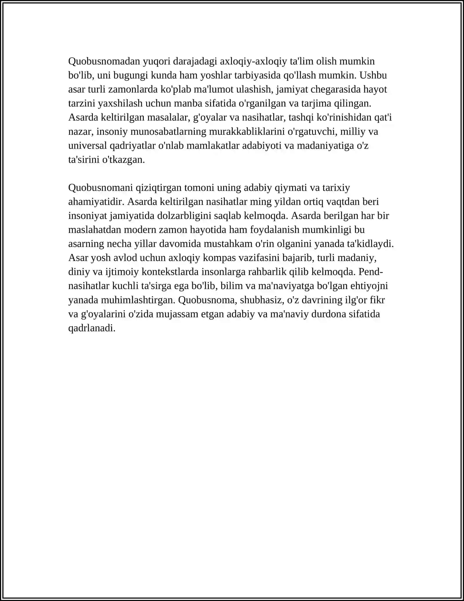 KAYKOVUSNING QOBUSNOMA ASARI 4