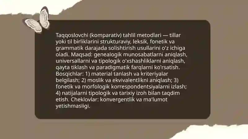 Lingvistik tahlil metodlari 4