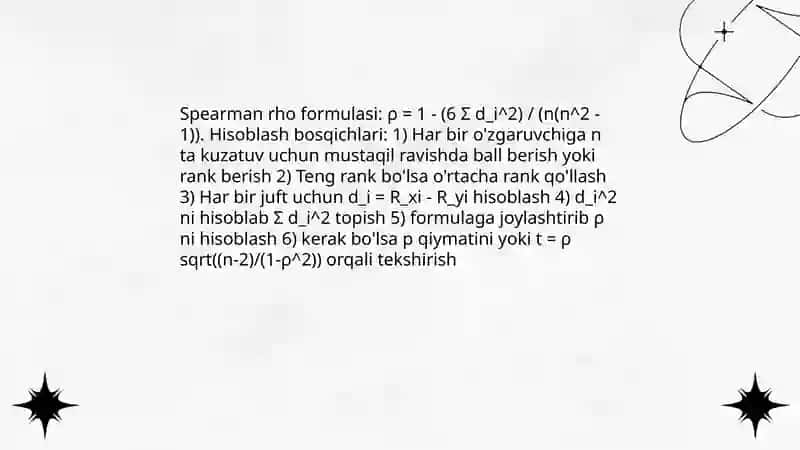 Ranglar korrelyasiya koeffitsenti 4