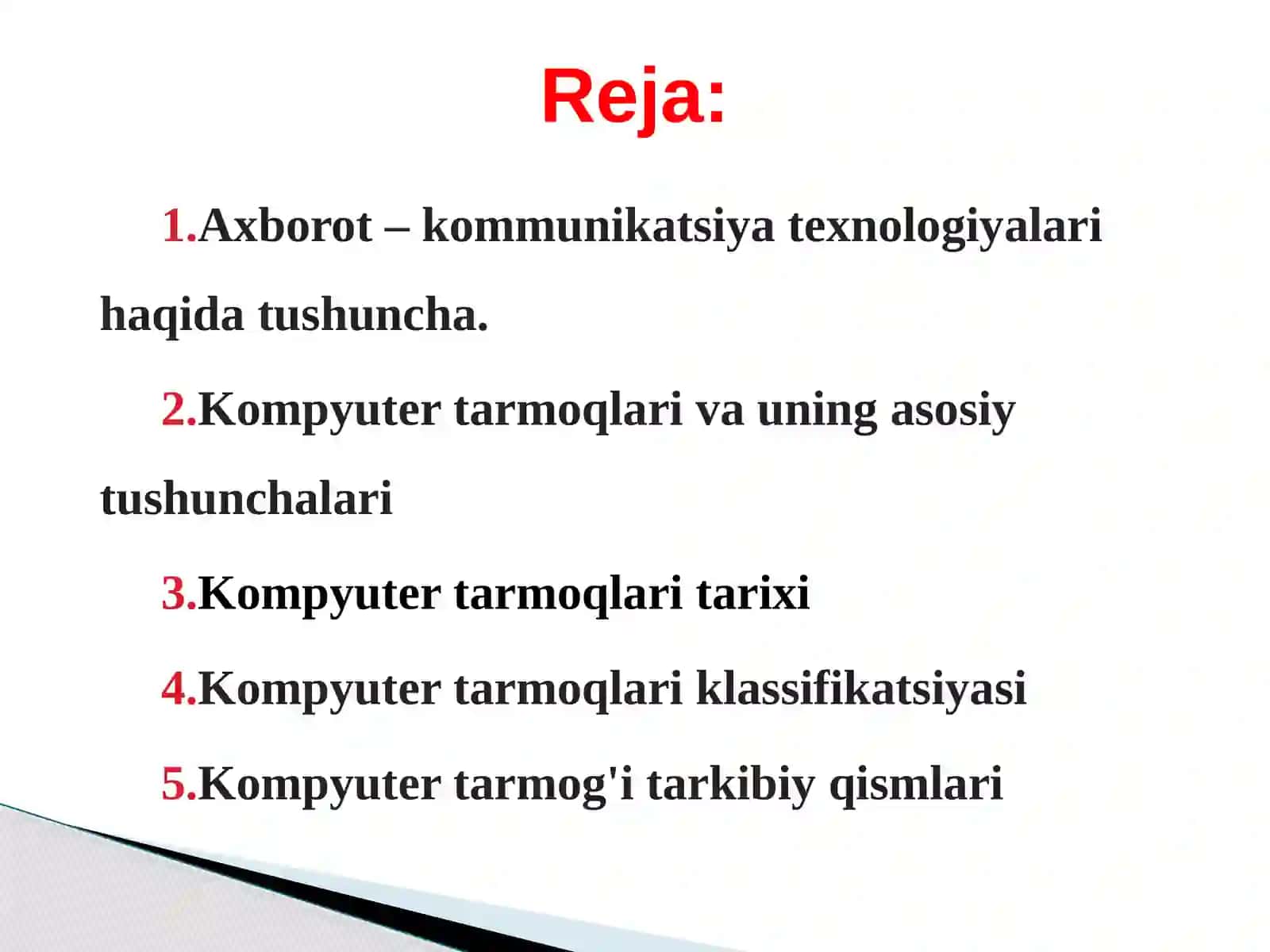 Informatika va axborot texnologiyalari 4