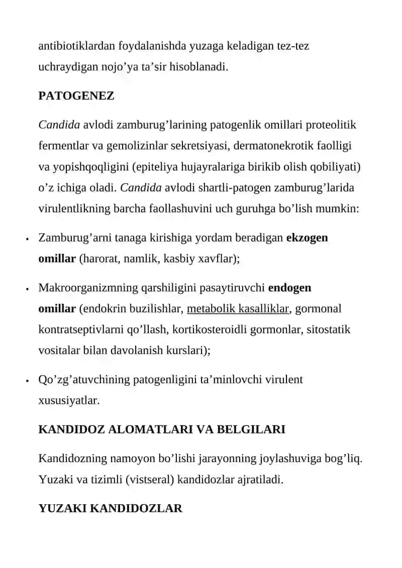 CHAQALOQLARDA KANDIDOZ (MOLOCHNITSA) 4