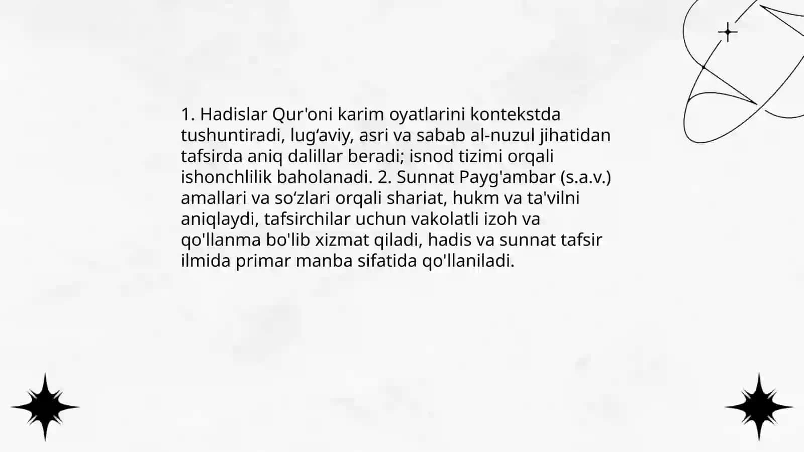 Islom dini muqaddas manbalari. Tafsir ilmi 4