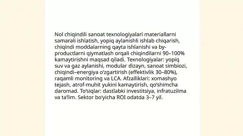 Kam chiqindili ishlab chiqarish prinsiplari va amaliyoti 4