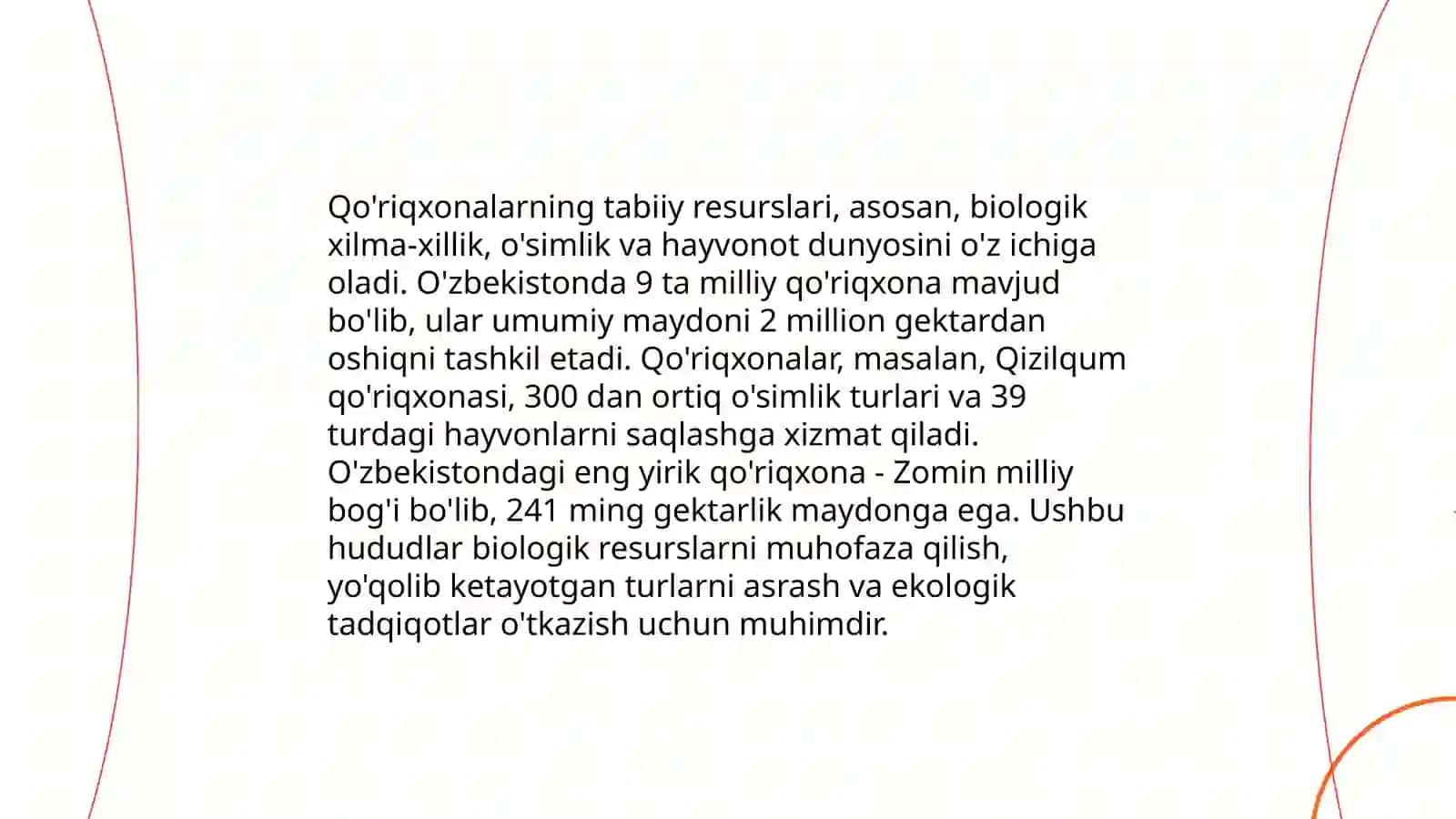 O'zbekiston davlat milliy qo'riqxonalari 4