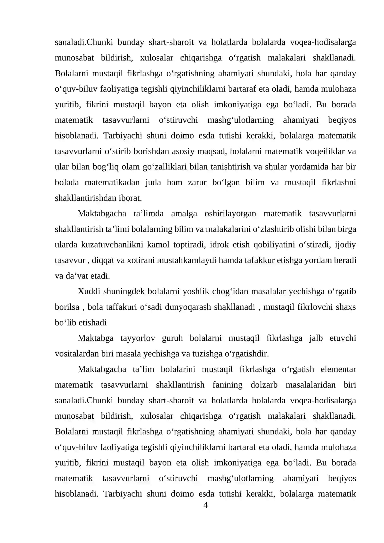 MATEMATIK TASAVVURLARNI SHAKLLANTIRISH NAZARIYASI VA TEXNOLOGIYALARI 4