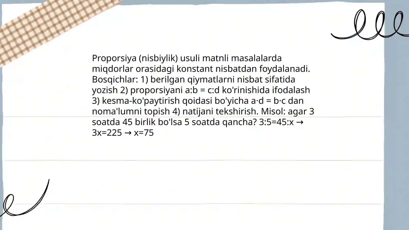 Matnli masalalarni yechishning maxsus usullari 4