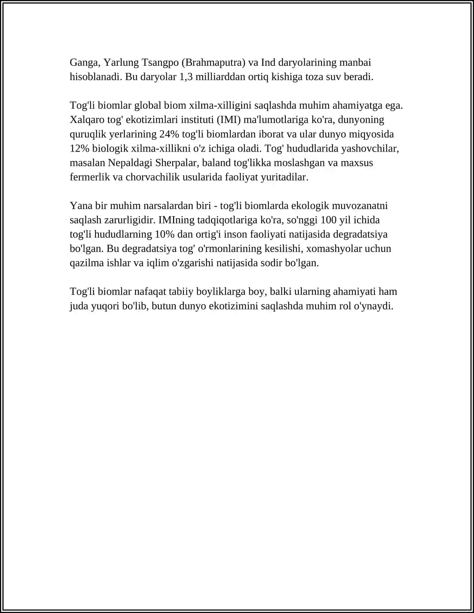 QURUQLIK BIOMLARINING ZONAL TIPLARI 4