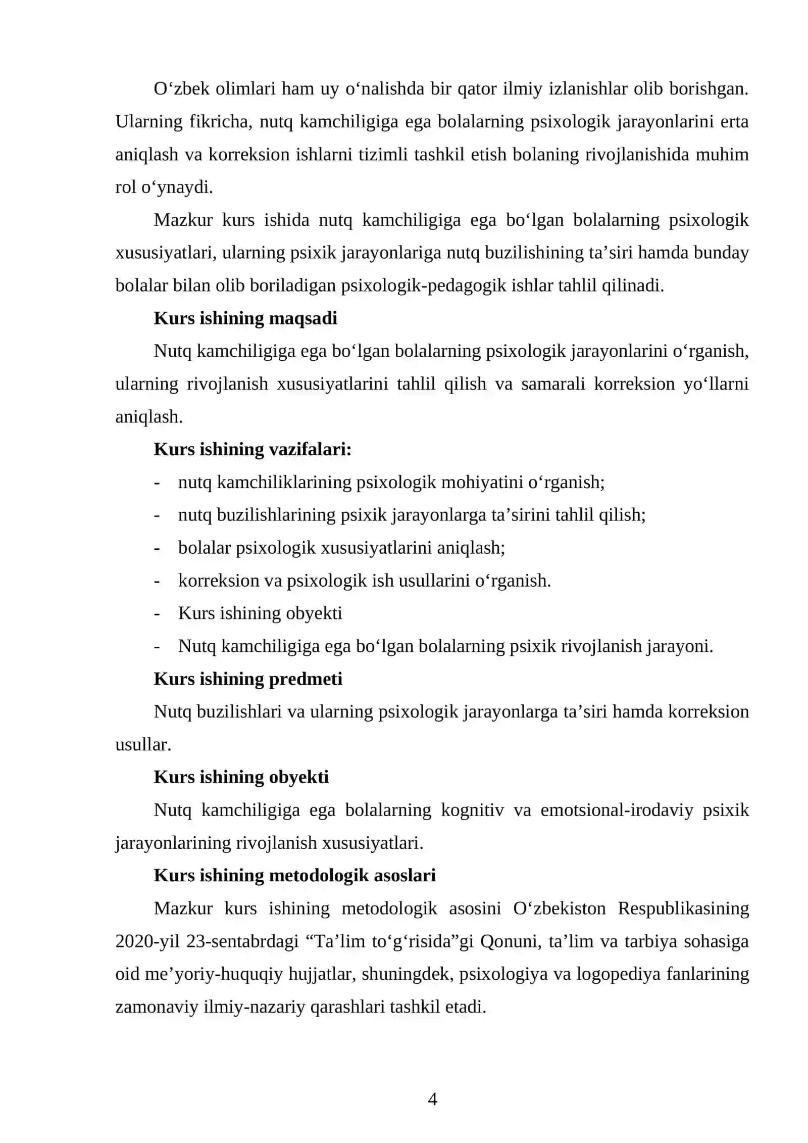 Nutq kamchiligiga ega bo‘lgan bolalar psixologik jarayonlarini o‘rganish 4