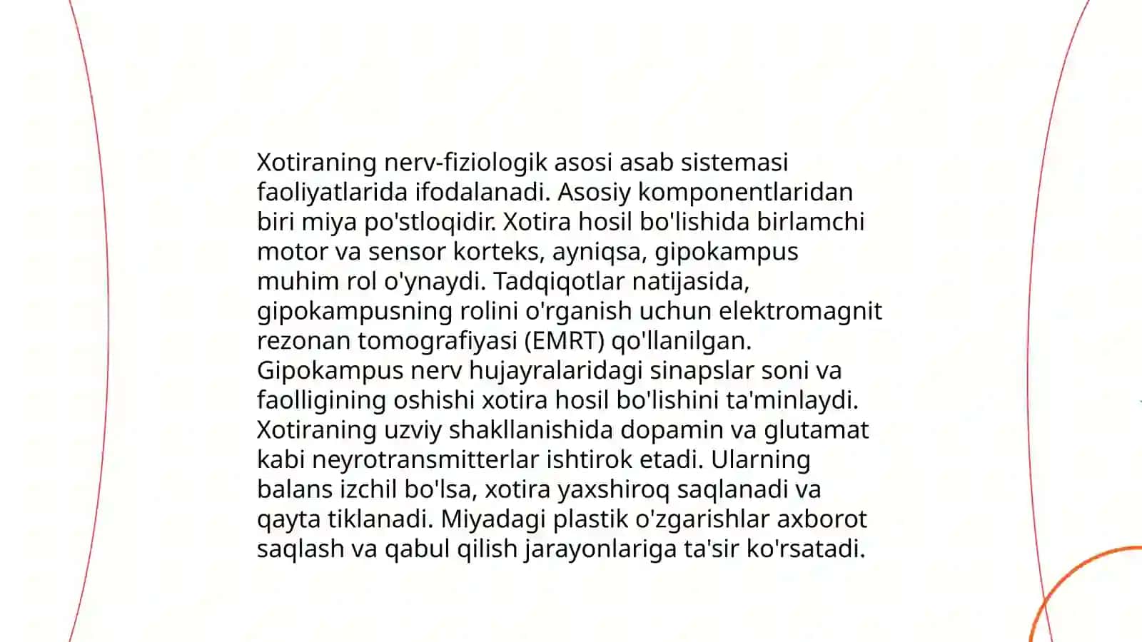 Xotira tushunchasi va uning nerv-fiziologik asosi 4