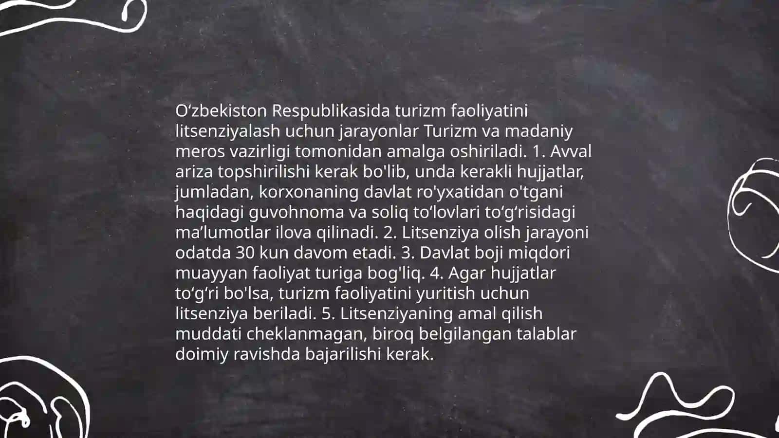 Turizmda tadbirkorlikning tashkiliy huquqiy asoslari 4