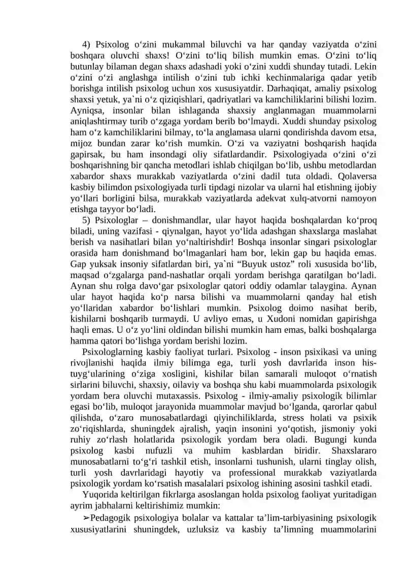 Psixologiya kasb sifatida 4