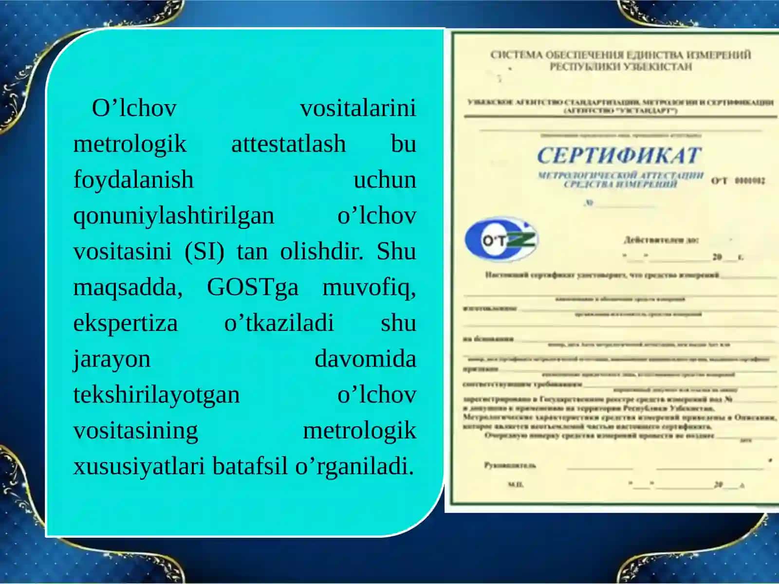 O‘lchash vositalarini metrologik attestatlash 4