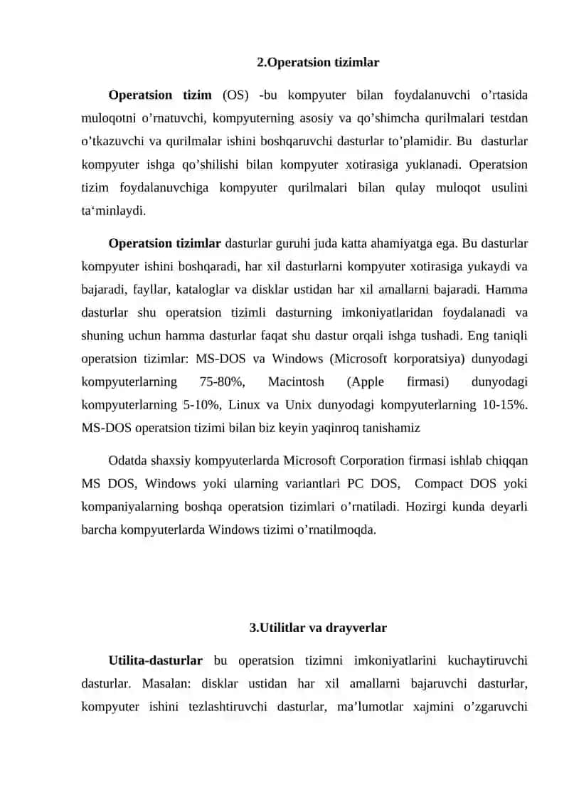 Shaxsiy kompyuterlarning dasturli ta‘minoti 4