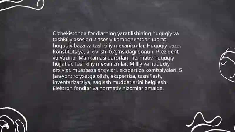 Fondlarining yaratilishi va saqlanish tarixi 4