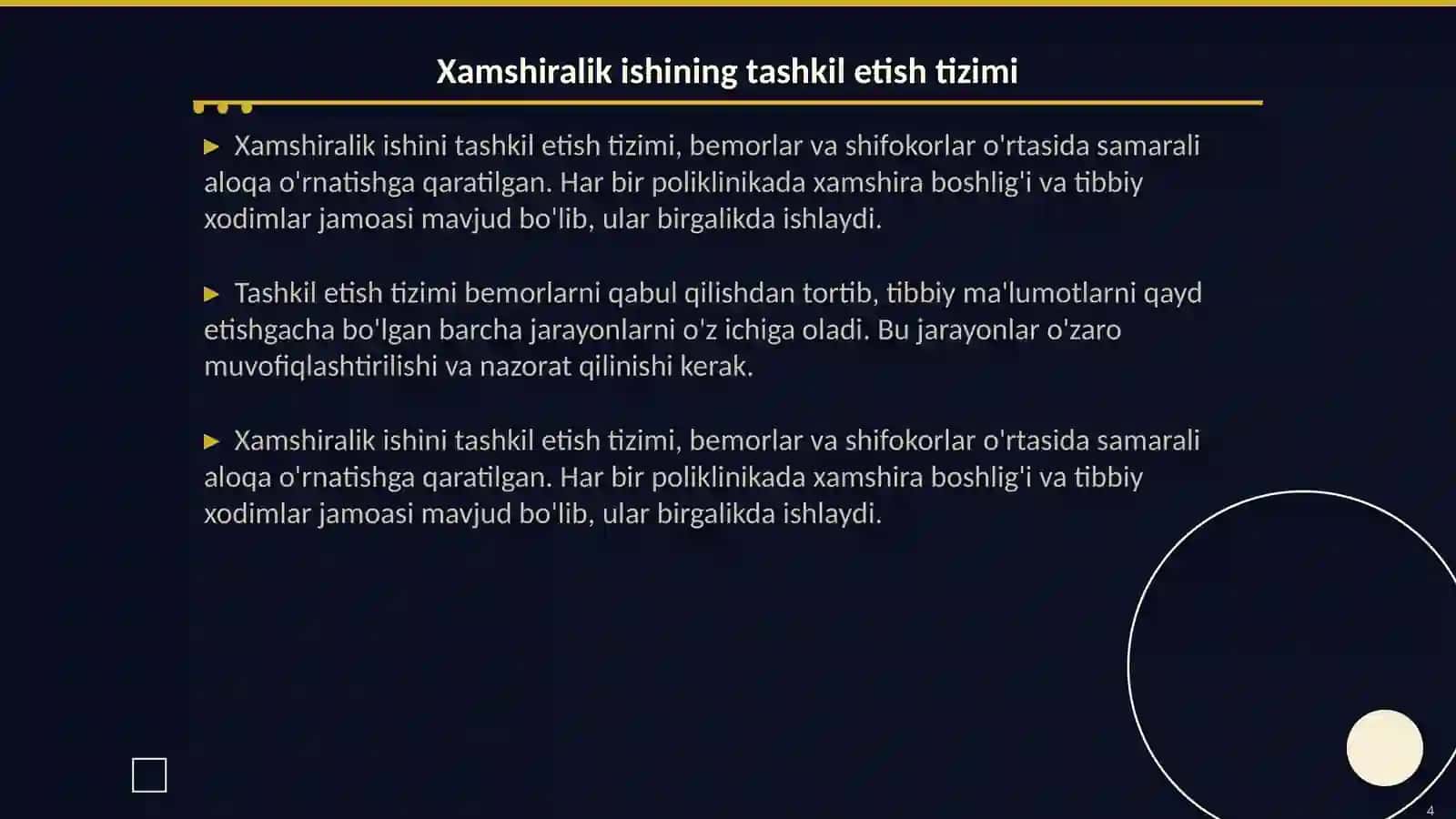 Poliklinikada xamshiralik ishini tashkillashtirish 4