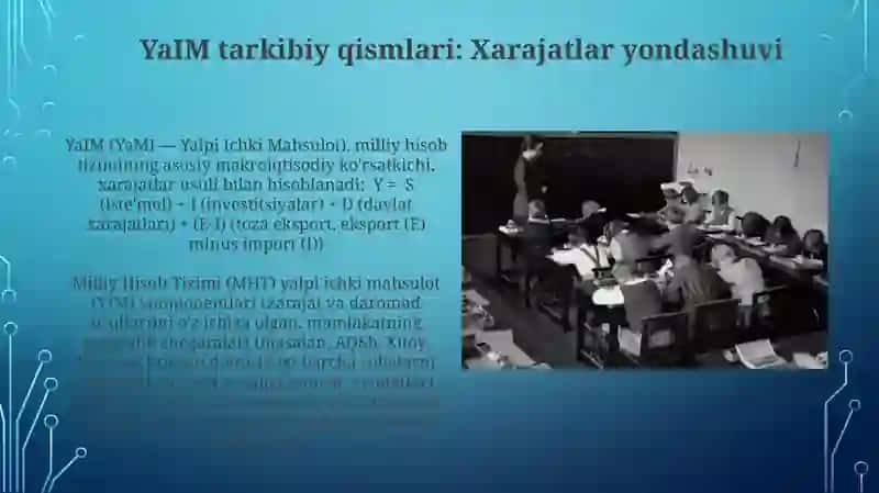 YaIM tarkibiy qismlari: Daromadlar yondashuvi 4