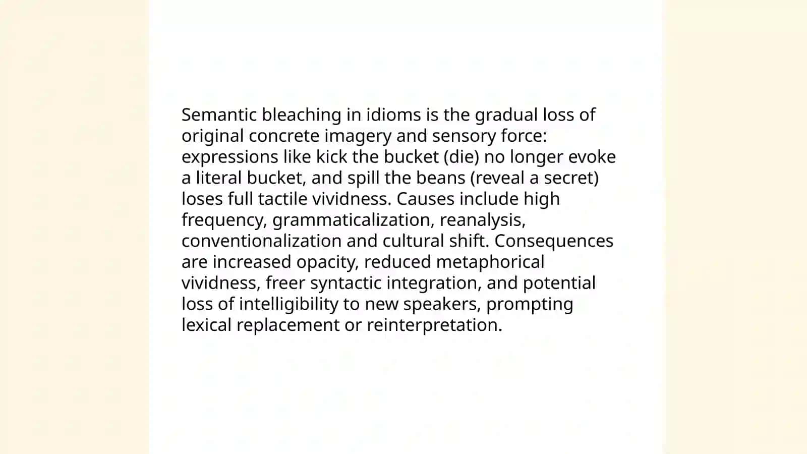 Semantic shift in English Idioms 4