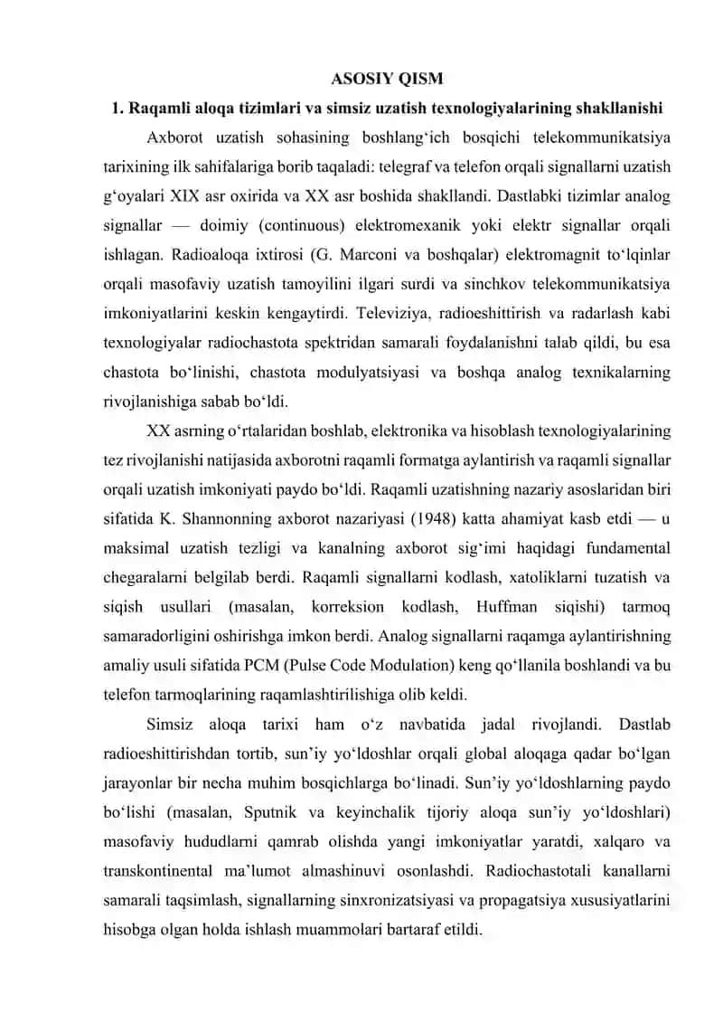Raqamli aloqa tizimlarida simsiz uzatish (Wireless Communication) texnologiyalarining roli 4