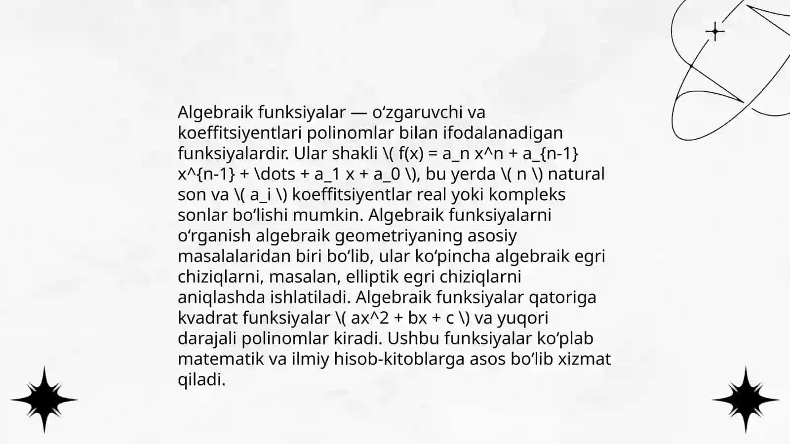 Algebraik elementlarni o‘rganish metodikasi 4