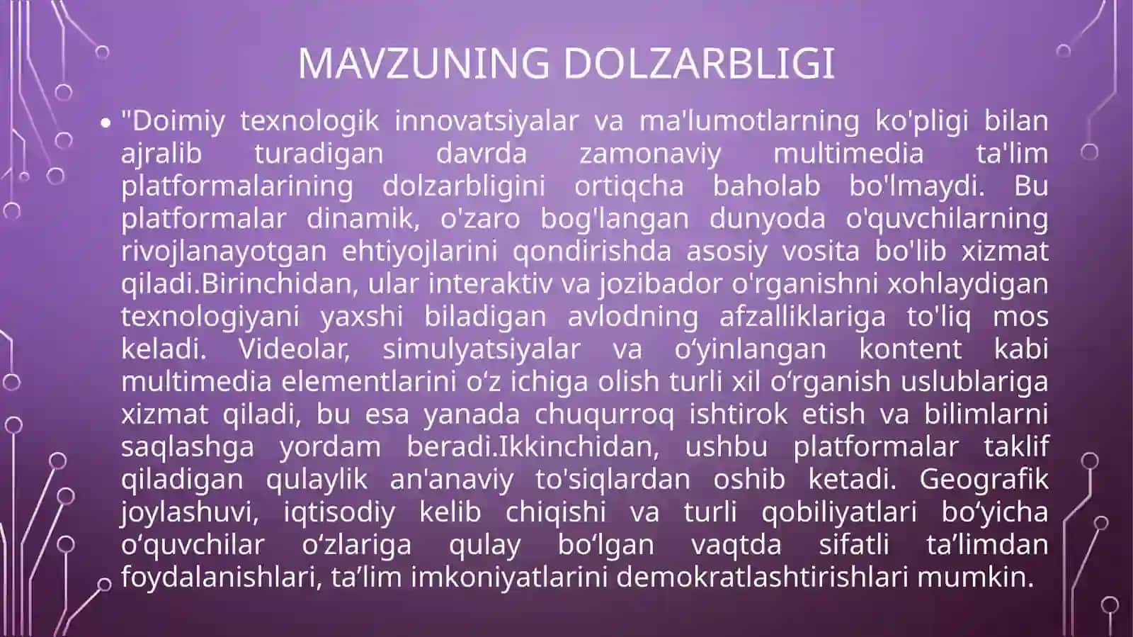 Zamonaviy, multimediyaviy ta’lim tizimlari 4