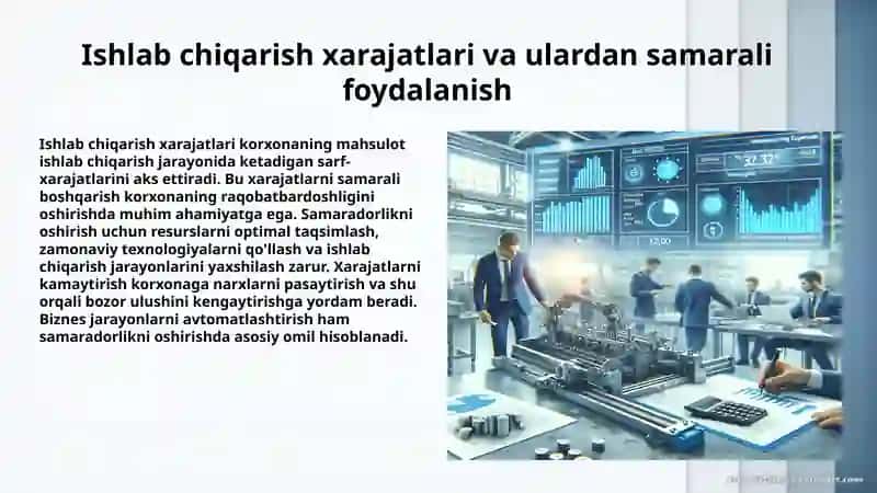 Korxona (firma) xarajatlari va foydasi 4