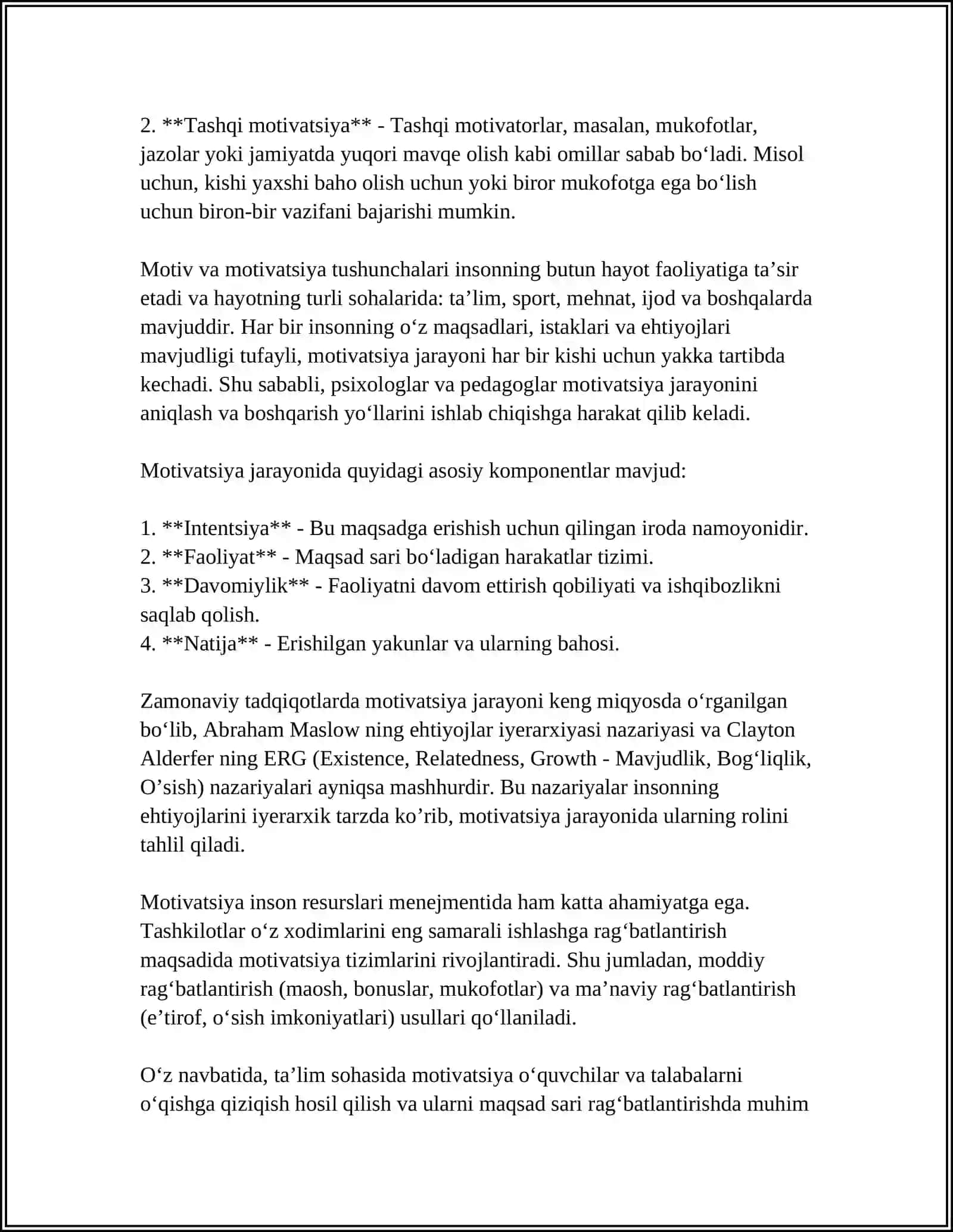 MOTIV, MOTIVATSIYA VA HISSIYOTNING NAMOYON BÒLISHI 4
