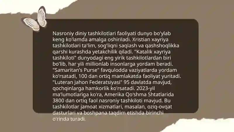 Oʻzbekistonda faoliyat yurituvchi diniy tashkilotlar 4