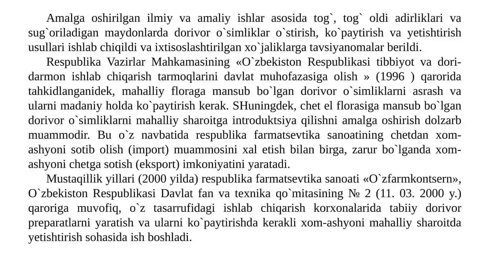 Dorivor o`simlikshunoslikni rivojlantirish 4