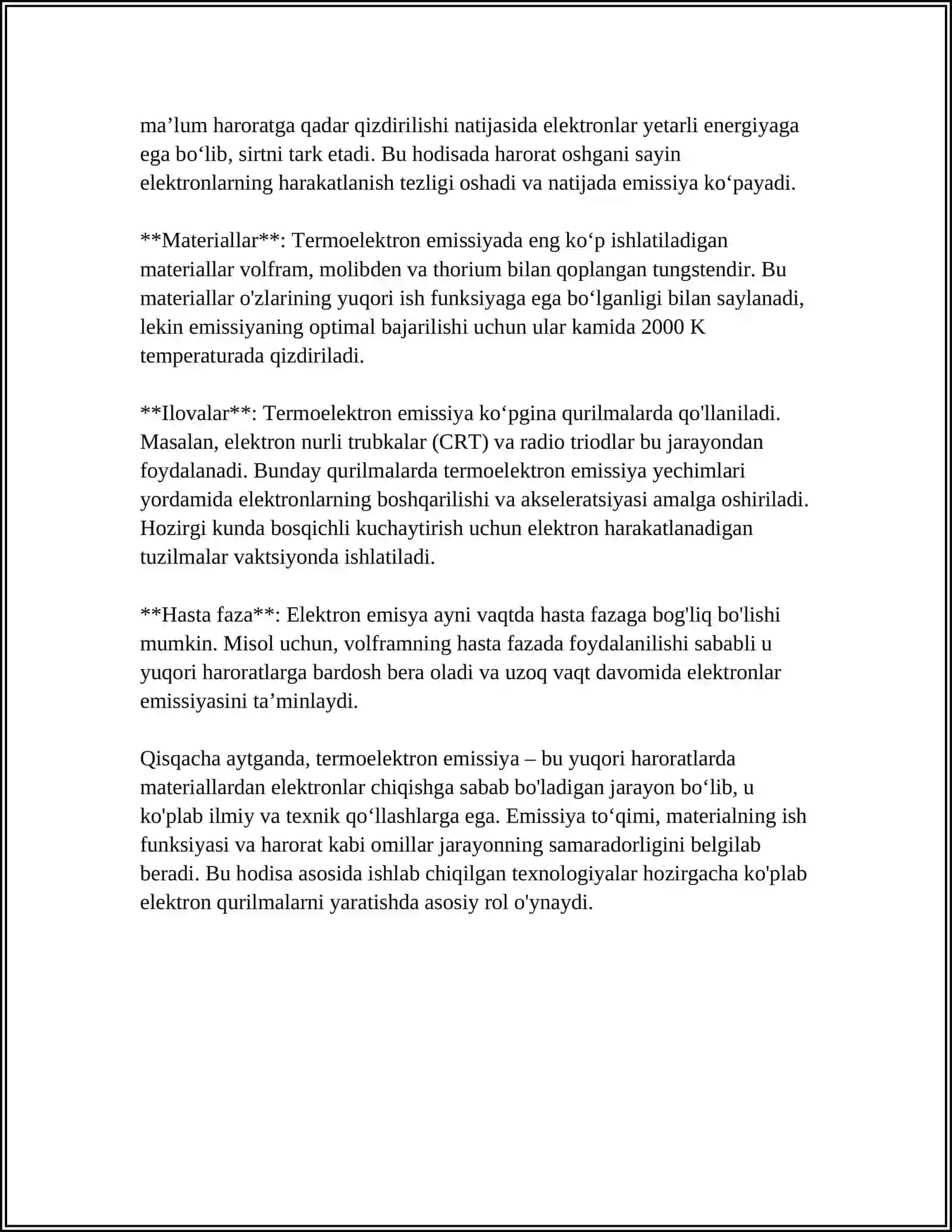TERMO ELEKTRON EMISSIYA 4