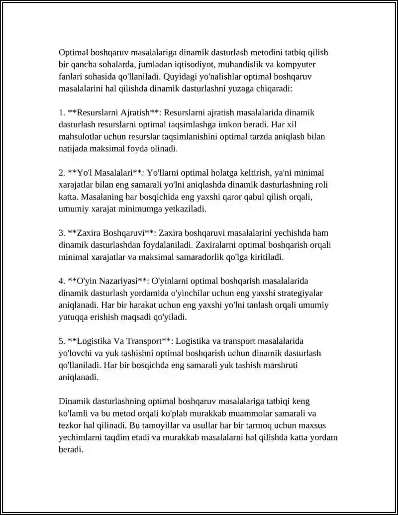DINAMIK DASTURLASH USULI 4