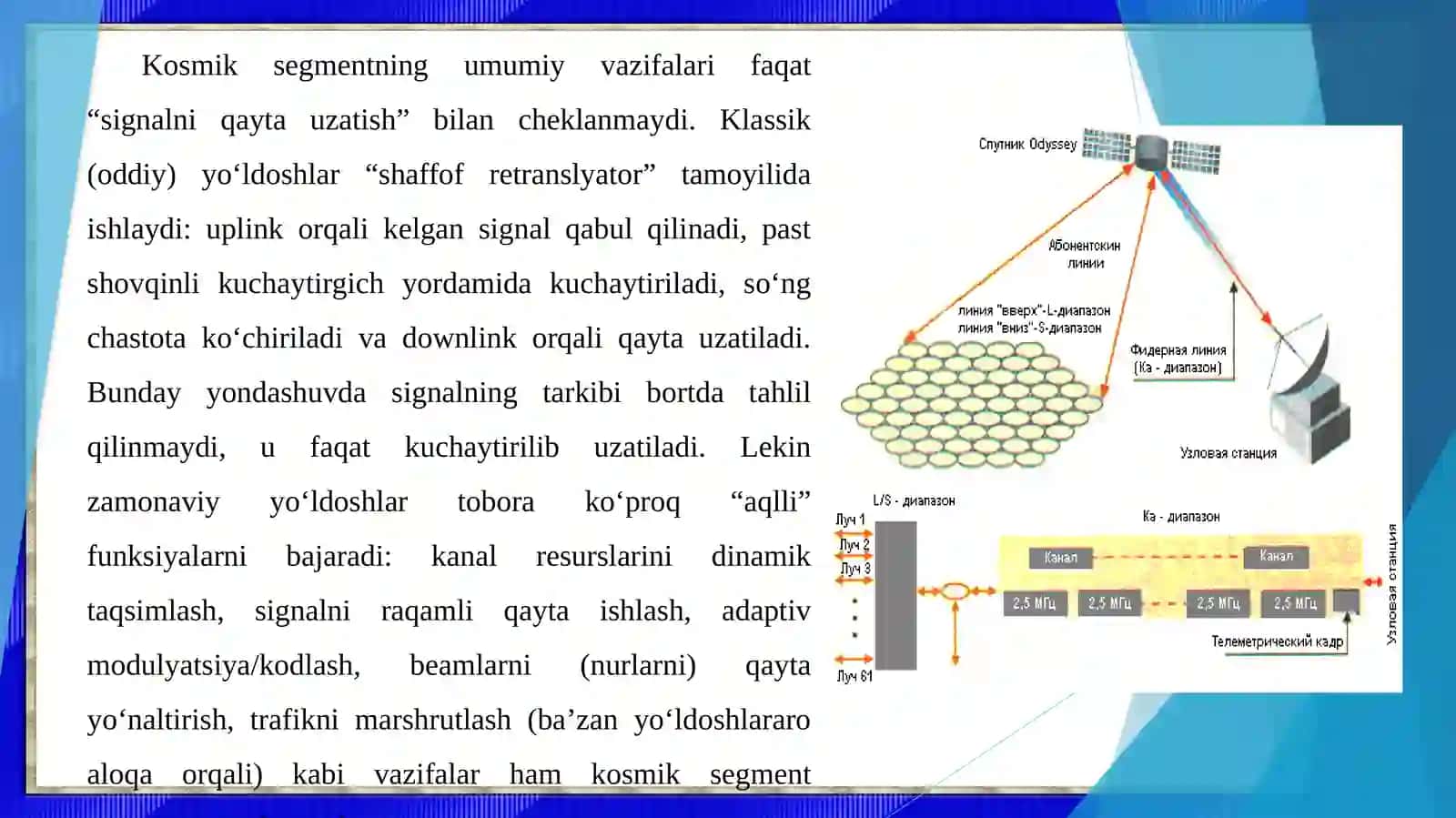 Sunʼiy yoʻldoshli aloqaning kosmik segmenti 4