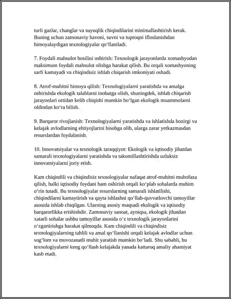 KAM CHIQINDILI VA XHQINDISIZ TEXNALOGYALAR 4