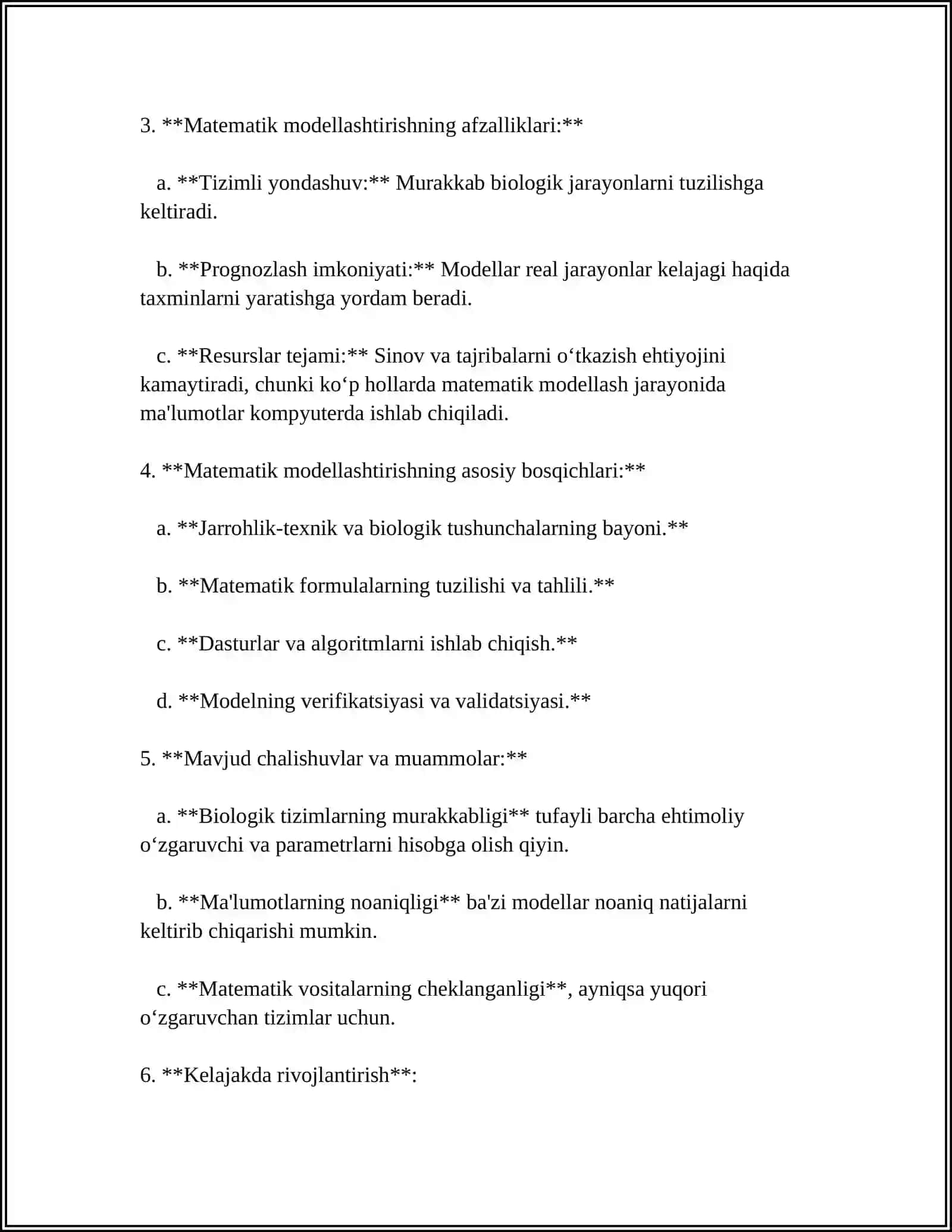 TIBBIYOTDA MATEMATIK MODELLASHTIRISH USLUBLARINI ÒRGANISH 4