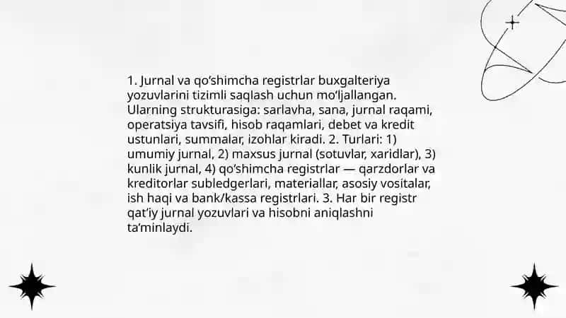 Buxgalteriya hisobining registrlari va shaklllari 4