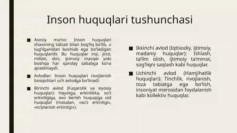 Inson huquqini sud orqali himoya qilish kafolatlari 4
