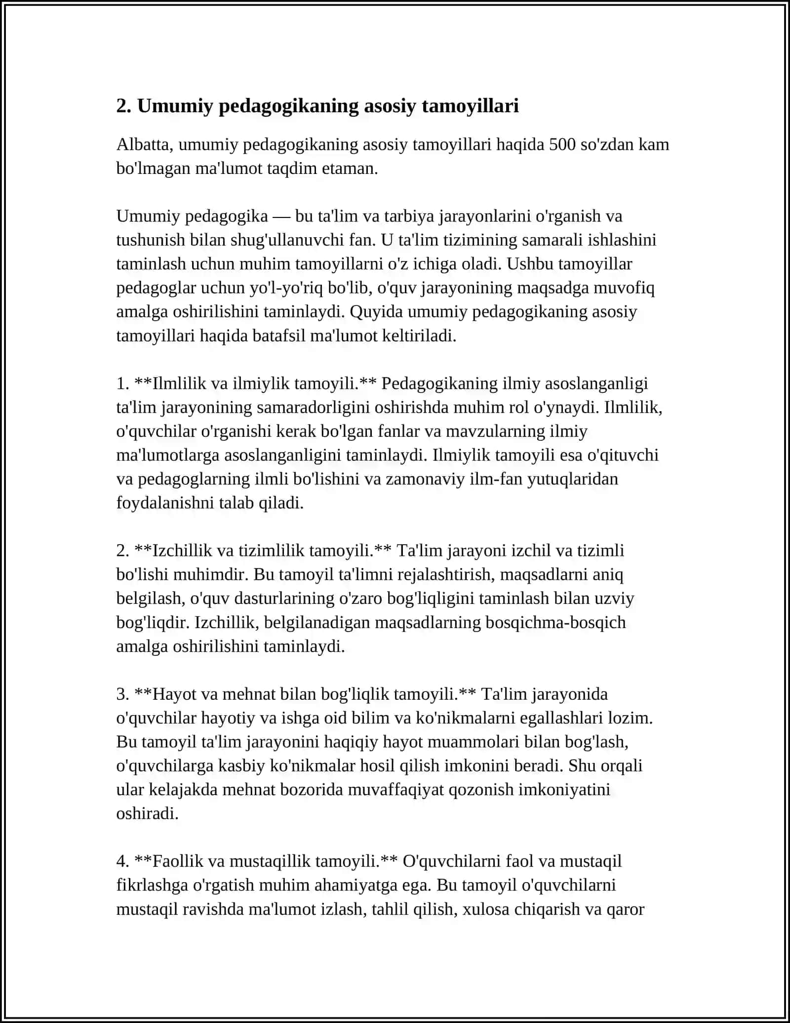 O‘QUVCHILARNI MILLIY-MA’NAVIY TARBIYALASHDA UMUMIY PEDAGOGIKANING AHAMIYATI 4