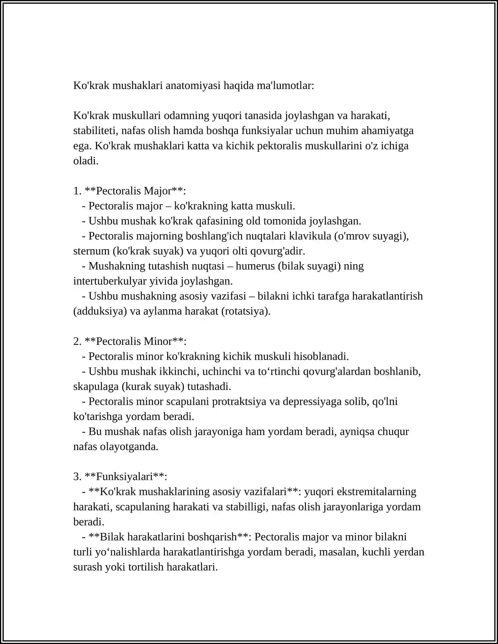 MUSTAQIL ISH Mavzu: KO‘KRAK MUSHAKLARI 4