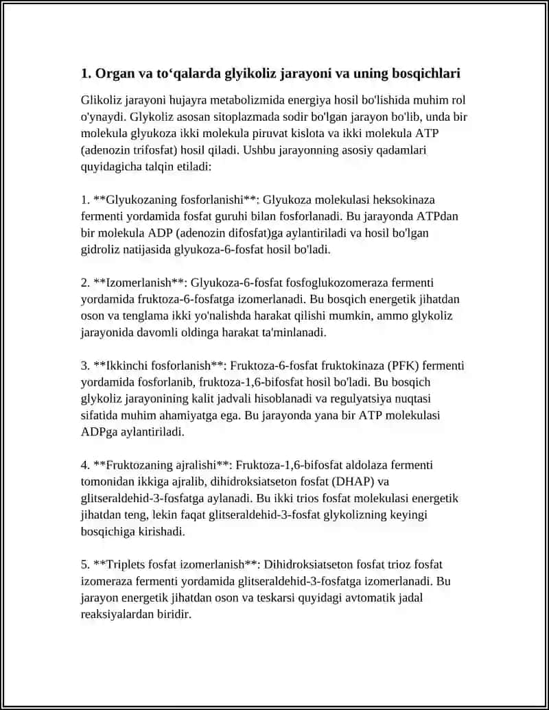 ORGAN VA TO‘QIMALARDA UGLEVODLAMING ORALIQ MODDA SIFATIDA ALMASHINUVI 4