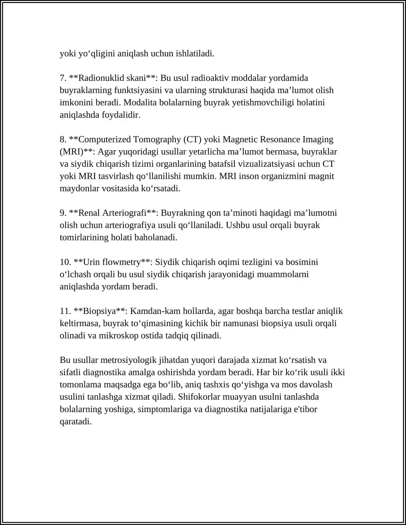 BOLALARNI SIYDIK XOSIL QILISH VA AJRATISH TIZIMINI KO'RIKDAN O'TKAZISH 4