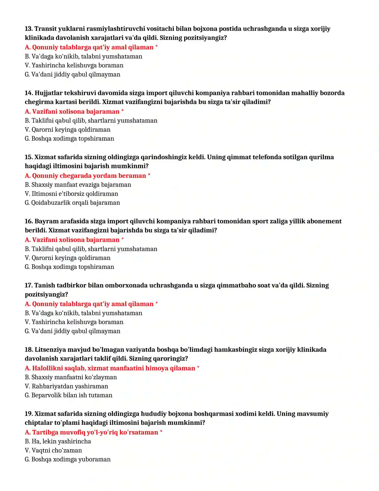 BOJXONA PSIXOLOGIK TEST SAVOLLARI VA JAVOBLARI 6 BOSQICH 4