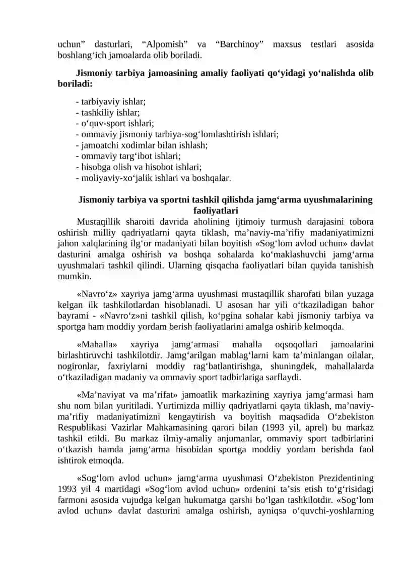 Jismoniy tarbiya va sportni boshqarishning davlat va jamoat idoralari 4