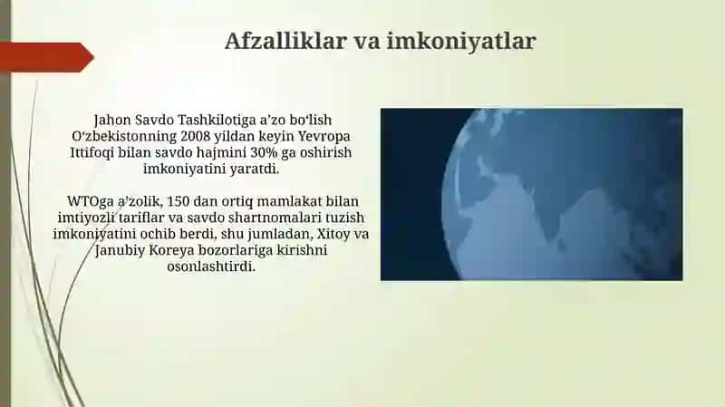 Jahon Savdo Tashkilotiga qo‘shilishning xalqaro tajribasi 4