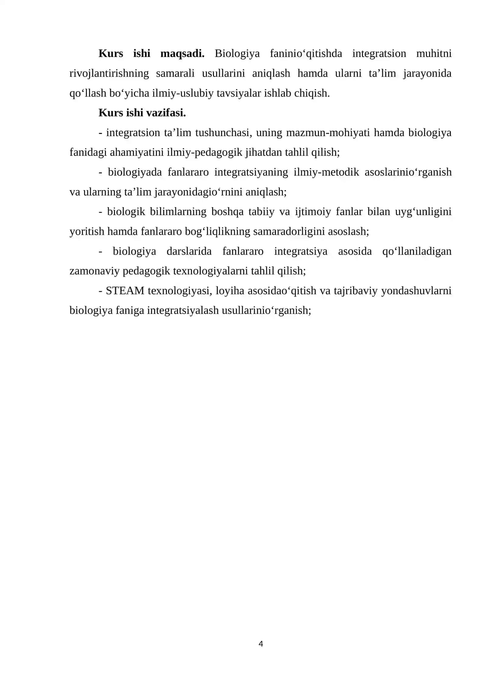 BIOLOGIYADA INTEGRSION TA'LIM MUHITINI SHAKLLANTIRISH USULLARI 4