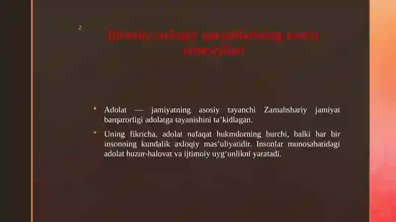 Mahmud az-Zamahshariyning ijtimoiy-axloqiy va komil inson haqidagi qarashlari 4