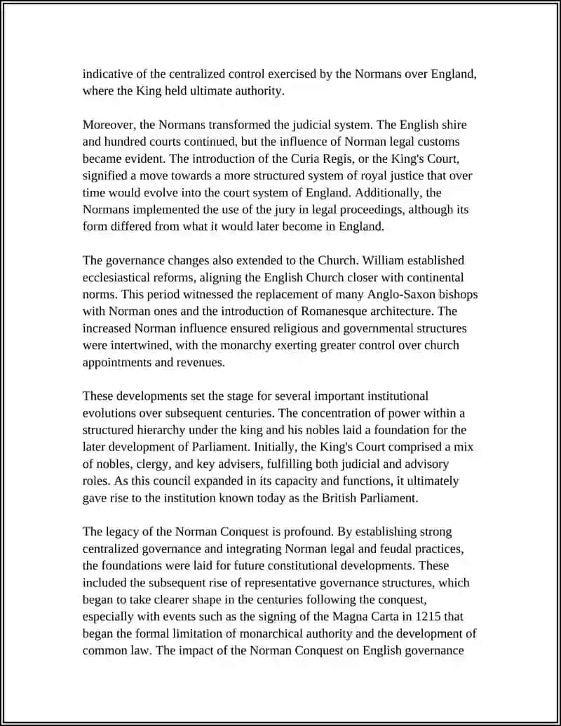 NORMAN INVASION IN BRITAIN HISTORY OF BRITISH PARLIAMENT 4