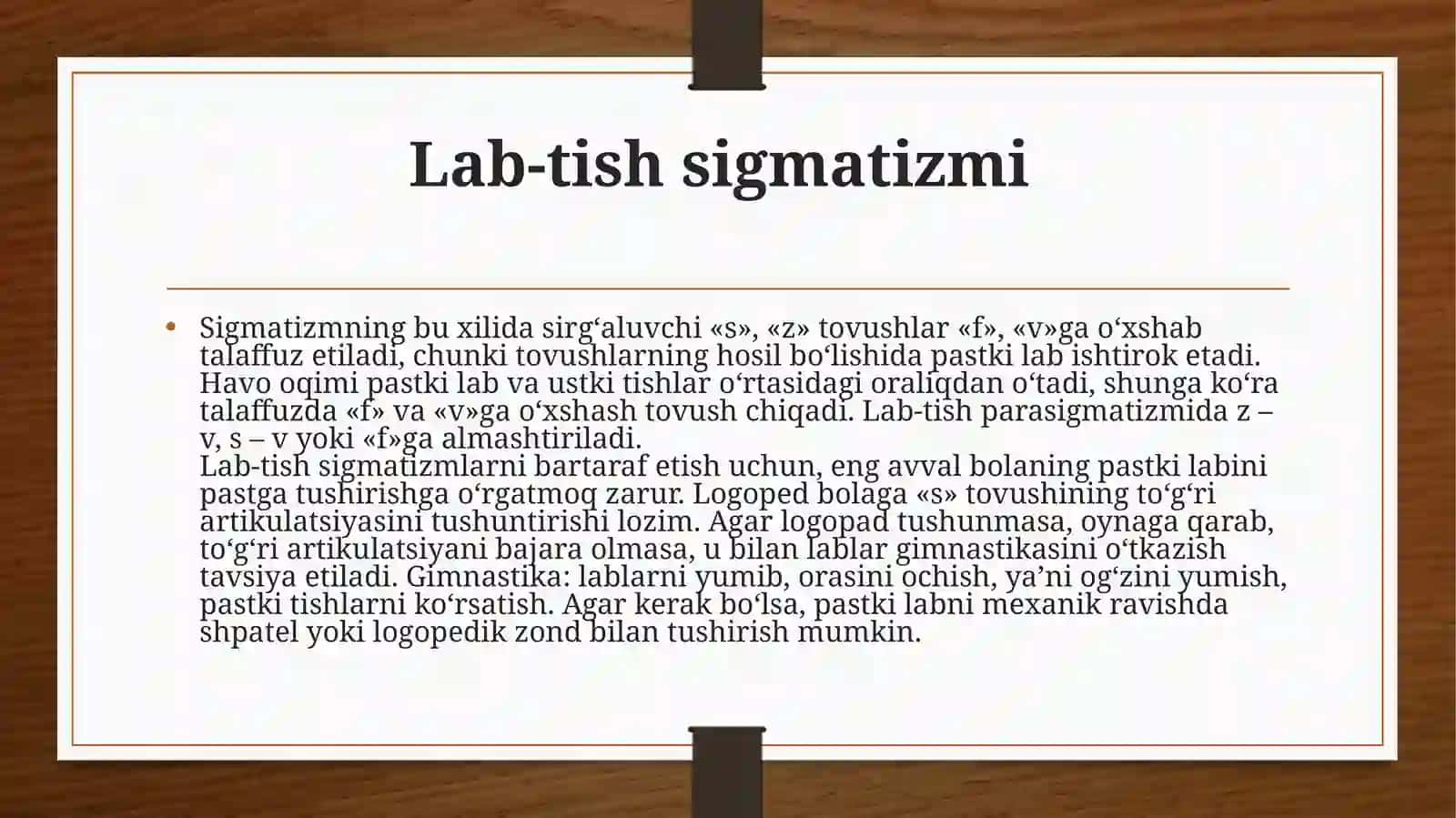 Z, S, Sh tovushlar talaffuzidagi kamchiliklarni bartaraf qilish usullari 4
